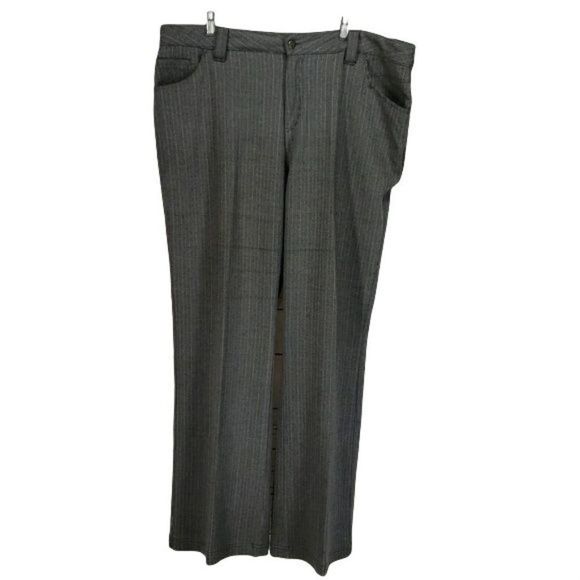 DG Destiny Gold‎ Women's Grey Pinstripe Dress Business Slacks Pants Size 20 - Picture 1 of 7